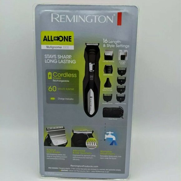 Remington Multigroomer 3000 All-In-One Beard Hair Grooming Kit Clipper Cordless - Picture 2 of 2